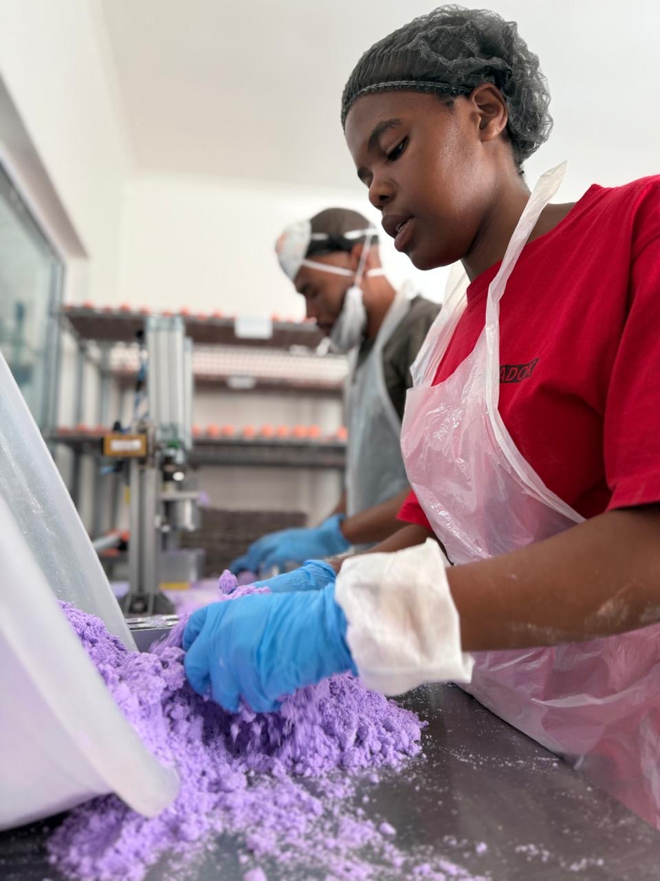 Bath Bombs beingmanufactured 